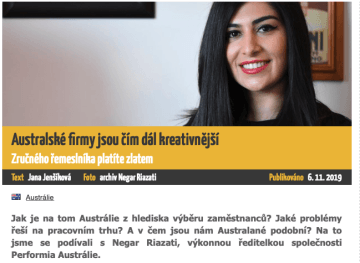 Negar Riazzati, Performia Austrálie