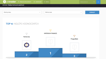 Performia se na Job insider umístila na druhém místě a svou pozici si stále drží