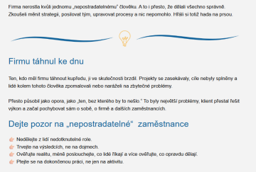 Performia tipy z praxe o nepostradatelném člověku